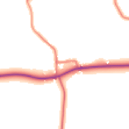 Daytime road noise heatmap for SY14 7HU