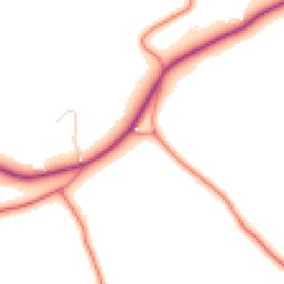 Daytime road noise heatmap for SY14 8AY