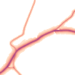 Daytime road noise heatmap for SY14 8BD
