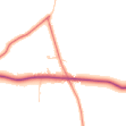 Daytime road noise heatmap for SY14 8BL