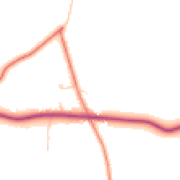 Daytime road noise heatmap for SY14 8DB