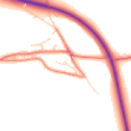 Daytime road noise heatmap for SY14 8DD