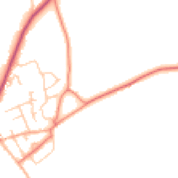 Daytime road noise heatmap for SY14 8DF