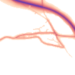 Daytime road noise heatmap for SY14 8DP