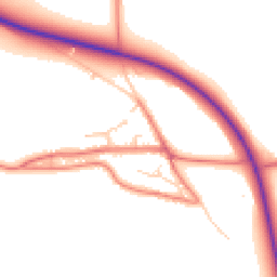 Daytime road noise heatmap for SY14 8DU