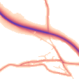 Daytime road noise heatmap for SY14 8DZ