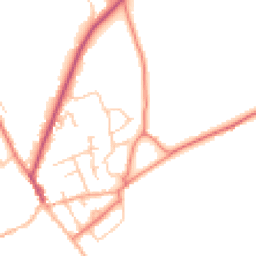 Daytime road noise heatmap for SY14 8FD