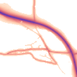 Daytime road noise heatmap for SY14 8FF