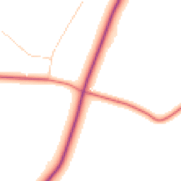 Daytime road noise heatmap for SY14 8HN