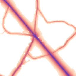 Daytime road noise heatmap for SY14 8JL