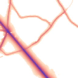 Daytime road noise heatmap for SY14 8JR