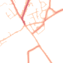 Daytime road noise heatmap for SY14 8NY