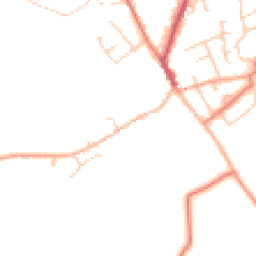 Daytime road noise heatmap for SY14 8PD