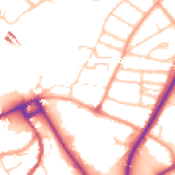 Daytime road noise heatmap for SY2 5AA