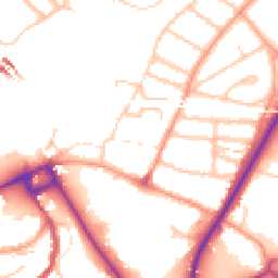 Daytime road noise heatmap for SY2 5AD