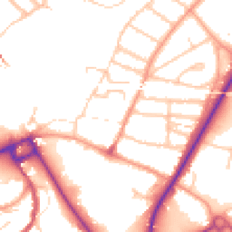 Daytime road noise heatmap for SY2 5AE