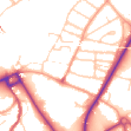 Daytime road noise heatmap for SY2 5AF