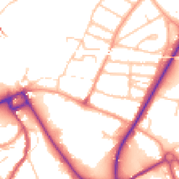 Daytime road noise heatmap for SY2 5AG