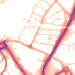 Daytime road noise heatmap for SY2 5AP