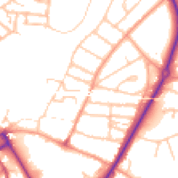 Daytime road noise heatmap for SY2 5AR