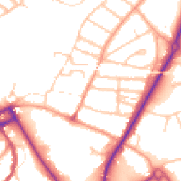 Daytime road noise heatmap for SY2 5AW