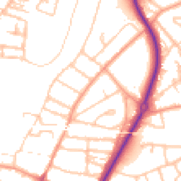 Daytime road noise heatmap for SY2 5AX