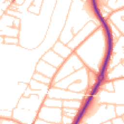 Daytime road noise heatmap for SY2 5AZ