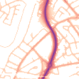 Daytime road noise heatmap for SY2 5BB