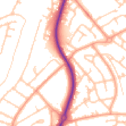 Daytime road noise heatmap for SY2 5BD