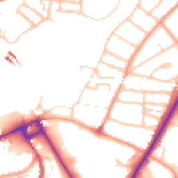 Daytime road noise heatmap for SY2 5BF