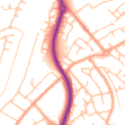 Daytime road noise heatmap for SY2 5BG