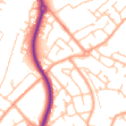 Daytime road noise heatmap for SY2 5BH