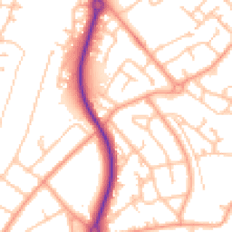 Daytime road noise heatmap for SY2 5BJ