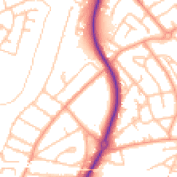 Daytime road noise heatmap for SY2 5BN