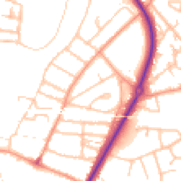 Daytime road noise heatmap for SY2 5BU