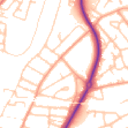 Daytime road noise heatmap for SY2 5BW