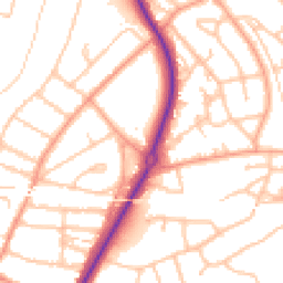Daytime road noise heatmap for SY2 5BZ