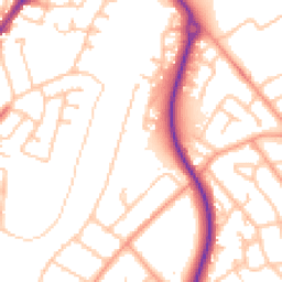 Daytime road noise heatmap for SY2 5DD