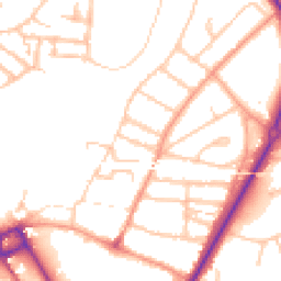 Daytime road noise heatmap for SY2 5DJ