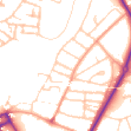Daytime road noise heatmap for SY2 5DN