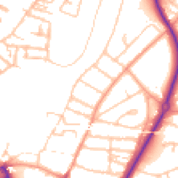 Daytime road noise heatmap for SY2 5DS