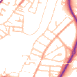 Daytime road noise heatmap for SY2 5DT