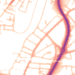 Daytime road noise heatmap for SY2 5DU