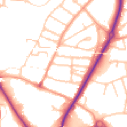 Daytime road noise heatmap for SY2 5HA