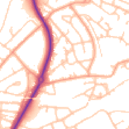 Daytime road noise heatmap for SY2 5JT