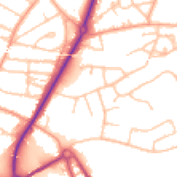 Daytime road noise heatmap for SY2 5LS