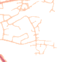 Daytime road noise heatmap for SY2 5NT