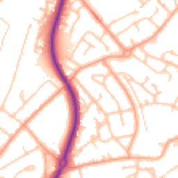 Daytime road noise heatmap for SY2 5PX