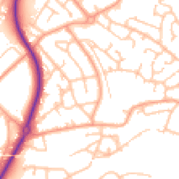 Daytime road noise heatmap for SY2 5QS
