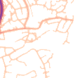 Daytime road noise heatmap for SY2 5RJ